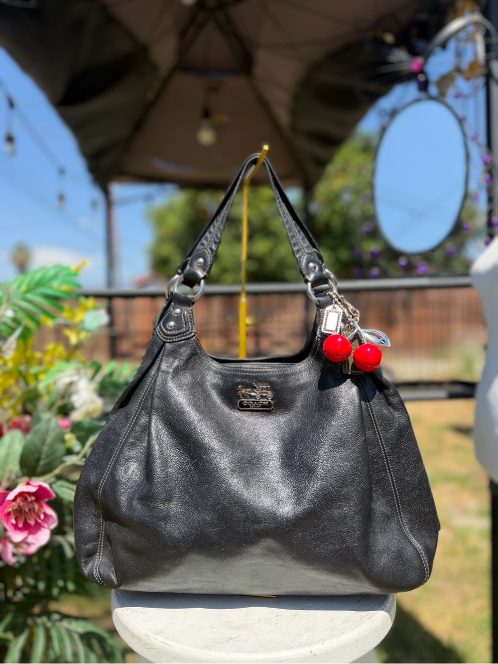 Coach Black Leather Shoulder y2k